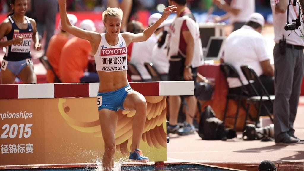 Camilla Richardsson MM-kisoissa Pekingissä viime kesänä.