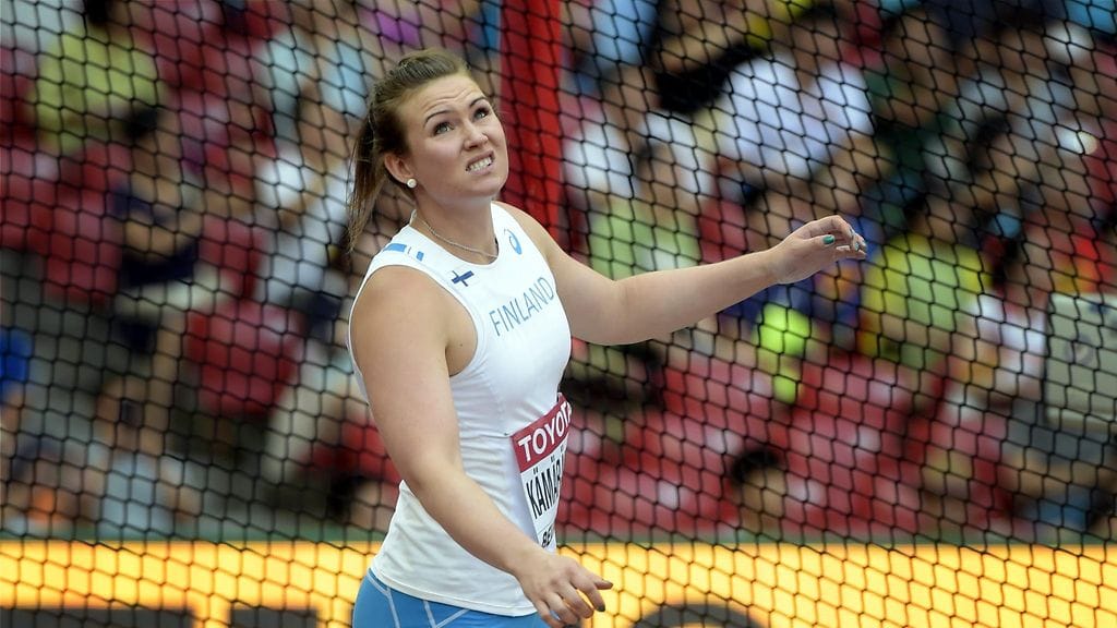 Sanna Kämäräinen Pekingin MM-kisoissa viime kesänä.