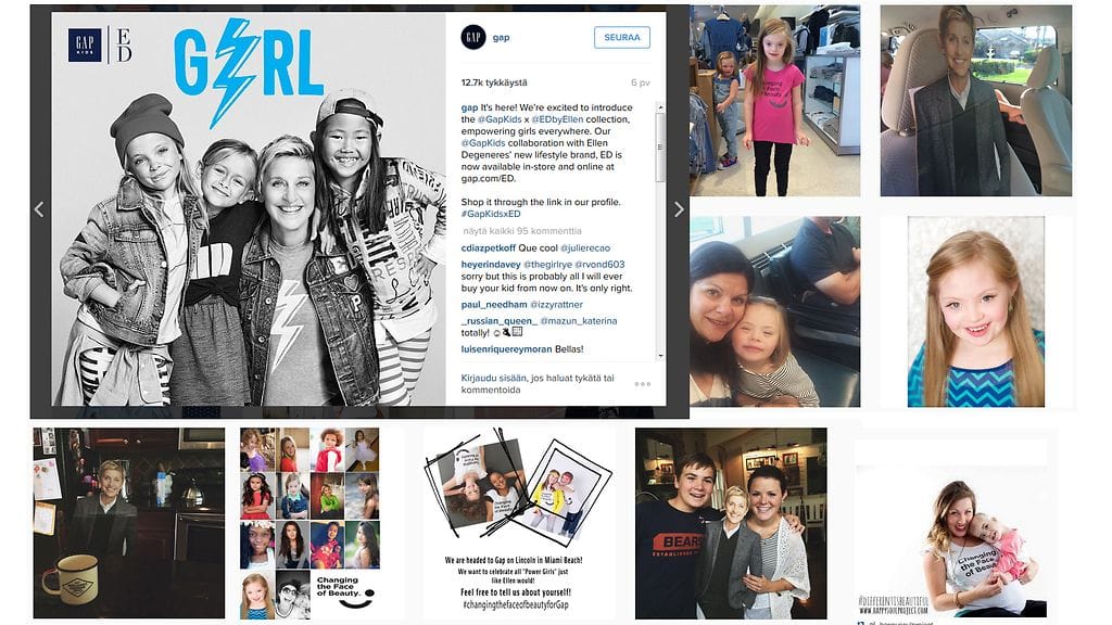 Kuvakaappaus Instagramista