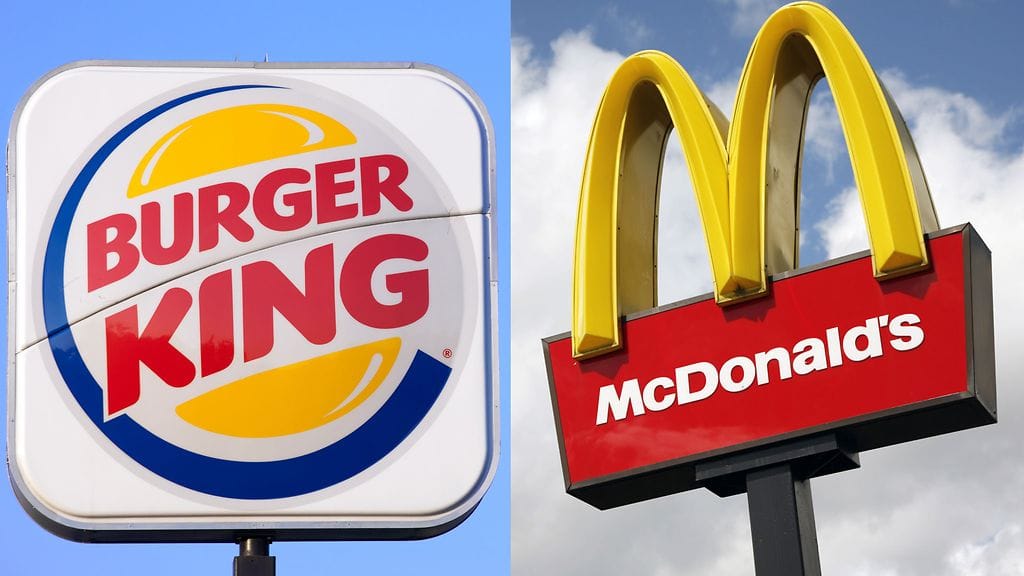 Burger King trollasi McDonald'sia Briteissä.