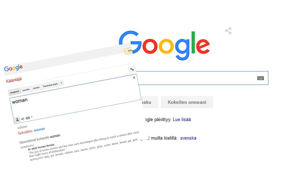 Googlen käännöspalvelussa on vielä parantamisen varaa.