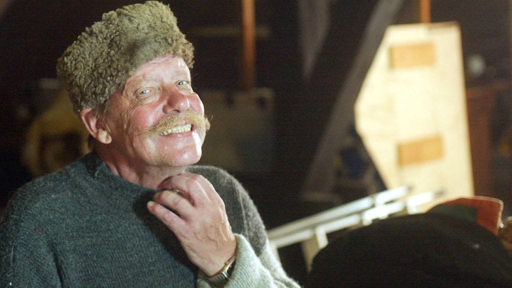 Esko Nikkari Sibelius-elokuvan harjoituksissa vuonna 2002.