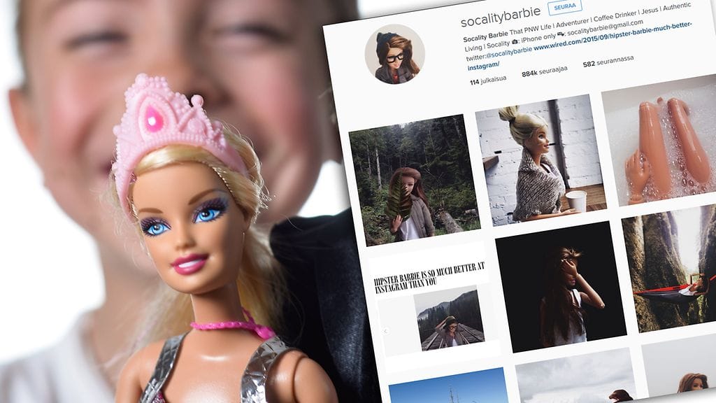 Kuvituskuva ja kuvakaappaus instagram.com/socalitybarbiesta