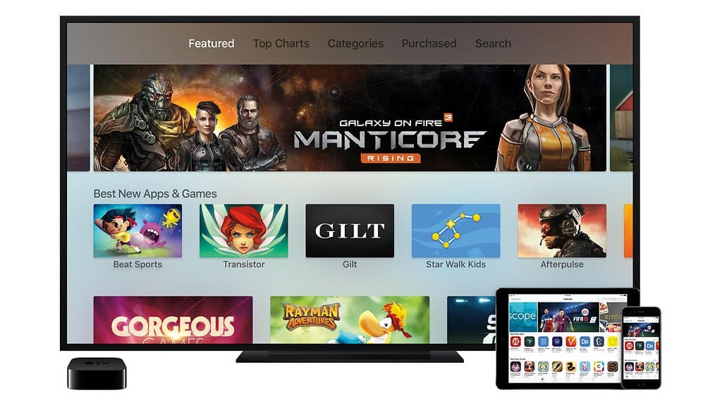 Apple tuo App Store -sovelluskauppansa uuteen Apple TV -mediaboksiin.