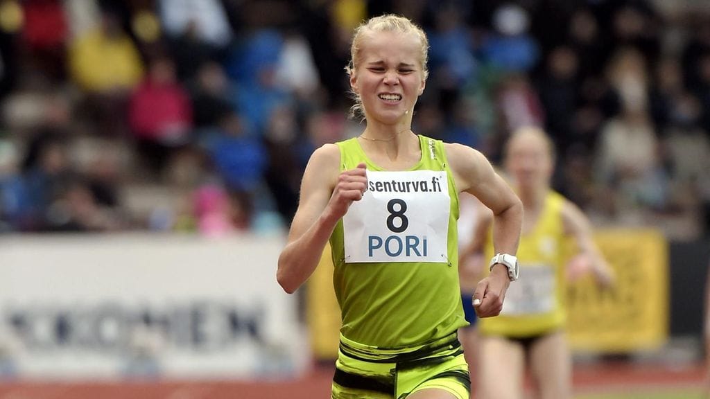 Alisa Vainio Kalevan kisoissa kesällä.