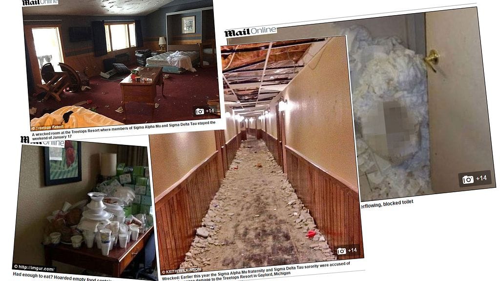 Jättäisitkö sinä hotellin lähtiessäsi tähän kuntoon?