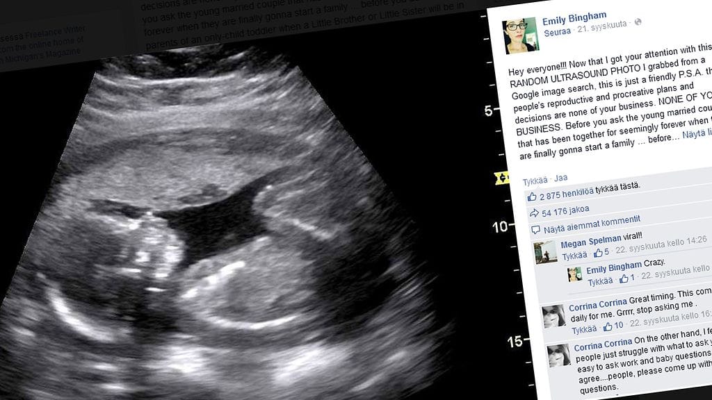 Emily Bingham tuomitsee vauvautelut.