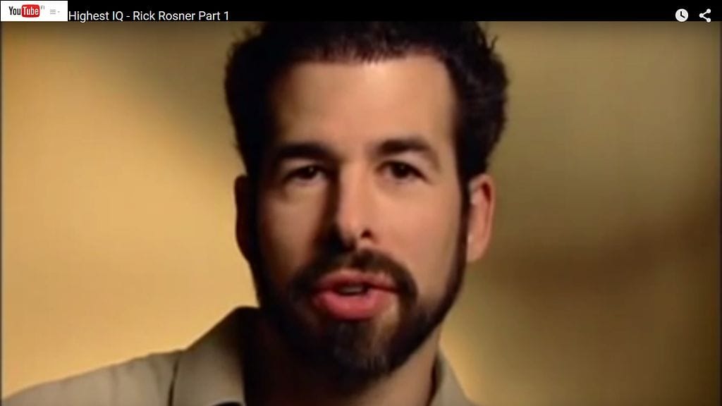 Rick Rosner Highest IQ -tv-sarjassa.