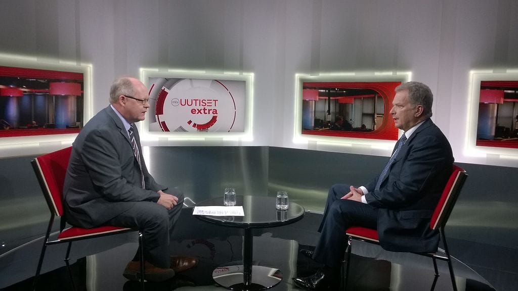 Presidentti Sauli Niinistö uudessa Uutisextra-ohjelmassa MTV3:lla 3.10.2015