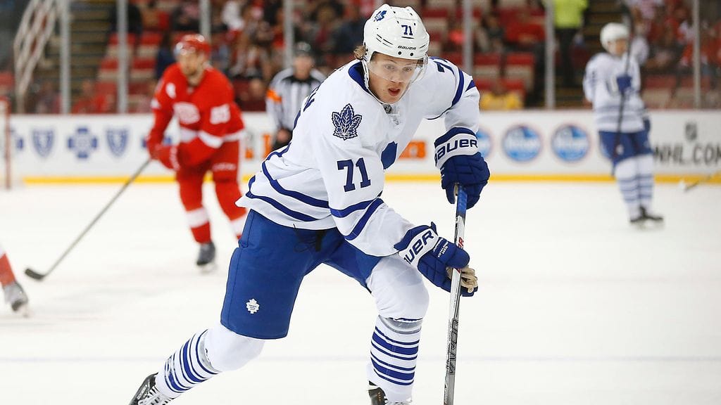 Kasperi Kapanen syksyn NHL-harjoituspelissä.