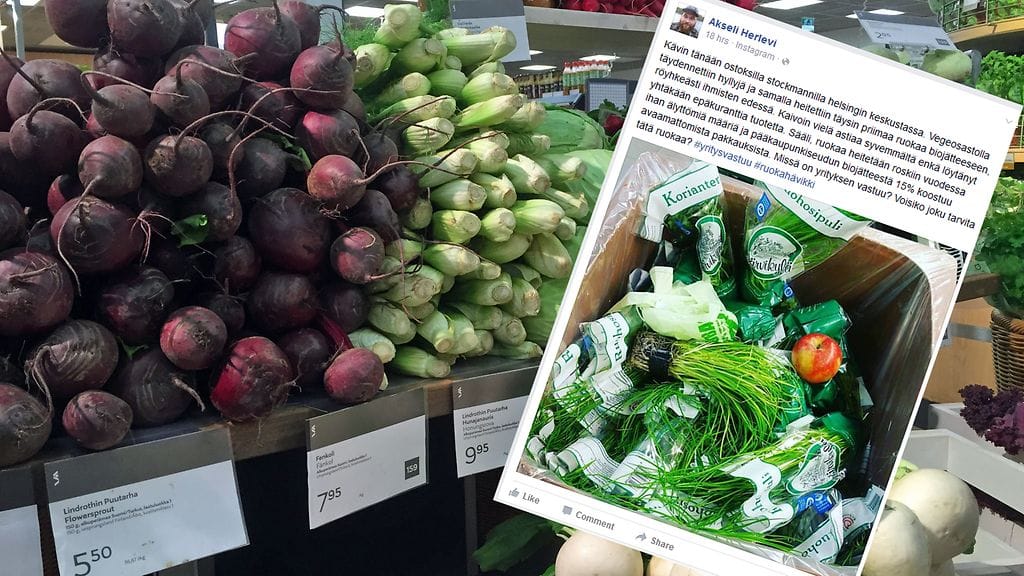 Akseli Herlevi on pahoillaan siitä, kuinka paljon Suomessa heitetään täysin käyttökelpoista ruokaa roskiin.