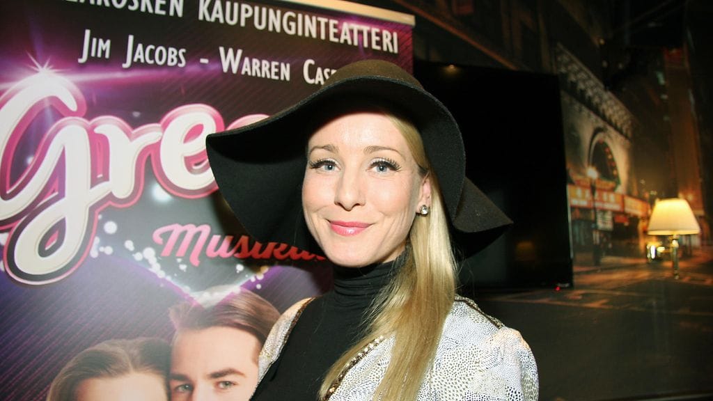 Noora Karma Grease-musikaalin lehdistötilaisuudessa lokakuussa 2015.