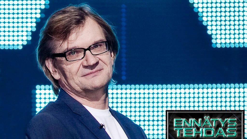 Ennätystehtaan juontaja Antero Mertaranta.