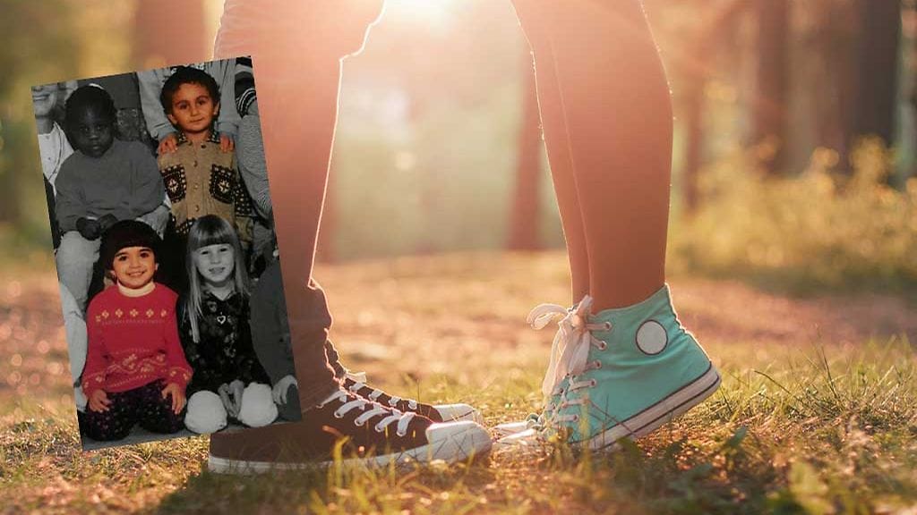 Tinderin kautta tavannut pariskunta ei arvannut tunteneensa toisensa jo lapsina.