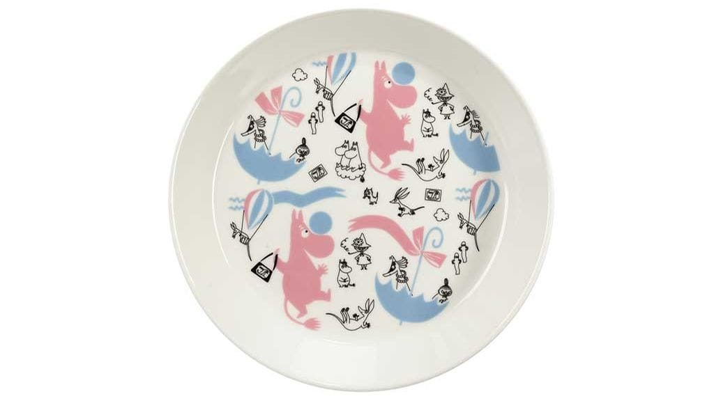 Uusi Muumi-lautanen on pari vuonna 2012 myyntiin tulleelle mukille.