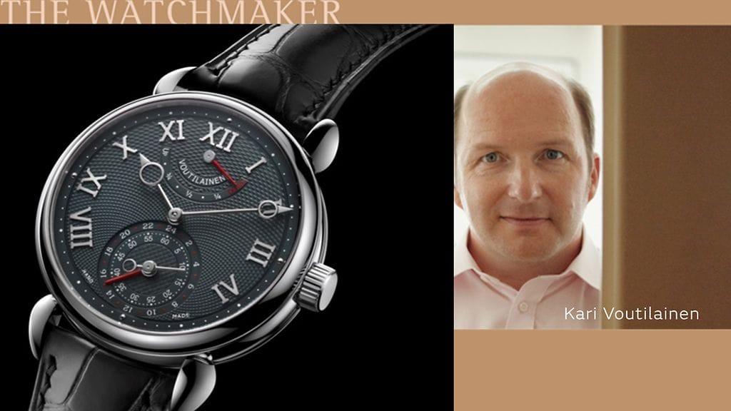Kelloseppä Kari Voutilainen on valittu parhaaksi miesten kelloksi alan ykköskilpailussa.