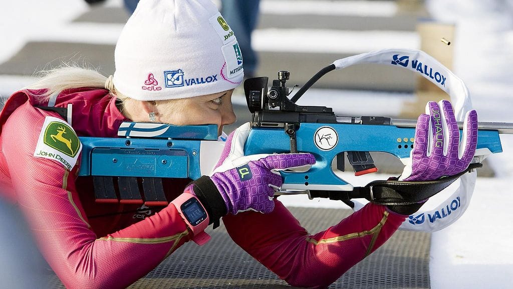 Kaisa Mäkäräinen Kontiolahdella lokakuun lopulla.