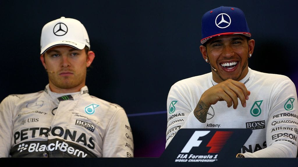 Nico Rosbergin (vas.) hymy on hyytynyt Lewis Hamiltonin varjossa.