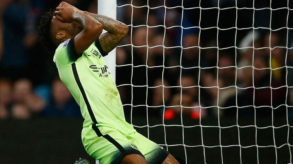 Manchester Cityn Raheem Sterling manasi hukattua paikkaansa.