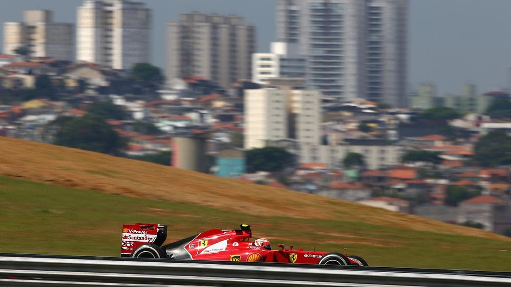 Kimi Räikkönen Interlagosissa vuonna 2014.