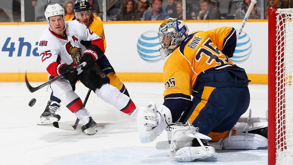 Pekka Rinteellä oli vaikea ilta Ottawaa vastaan.