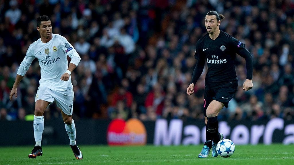 Cristiano Ronaldo ja Zlatan Ibrahimovic ovat kohdanneet kahdesti Mestarien liigassa tällä kaudella.
