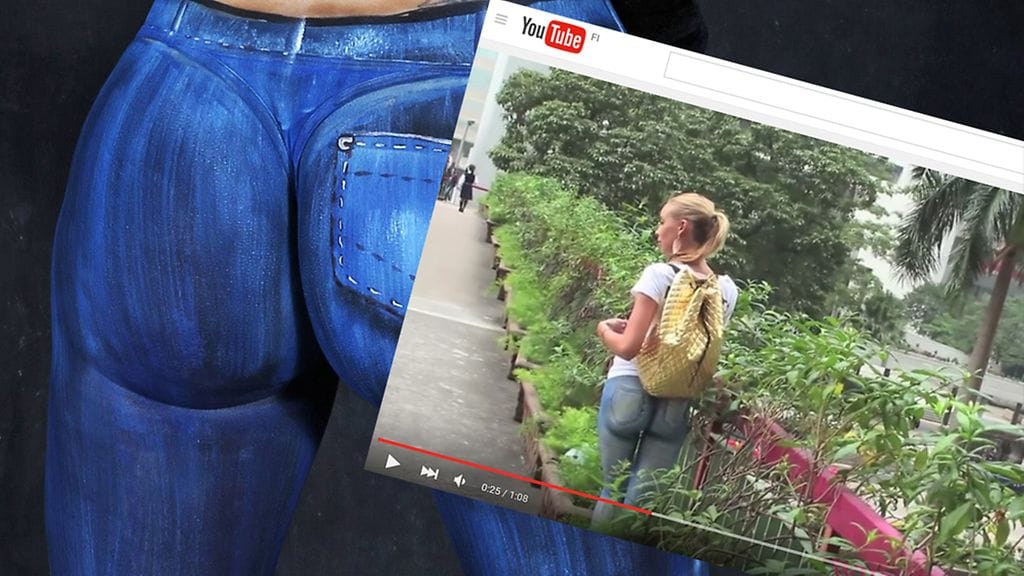 Huomaisitko sinä, ettei tällä naisella ole housuja?