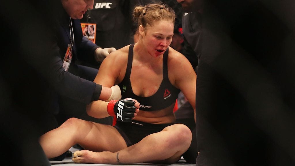 Ronda Rousey tyrmättiin rajusti marraskuussa Melbournessa.