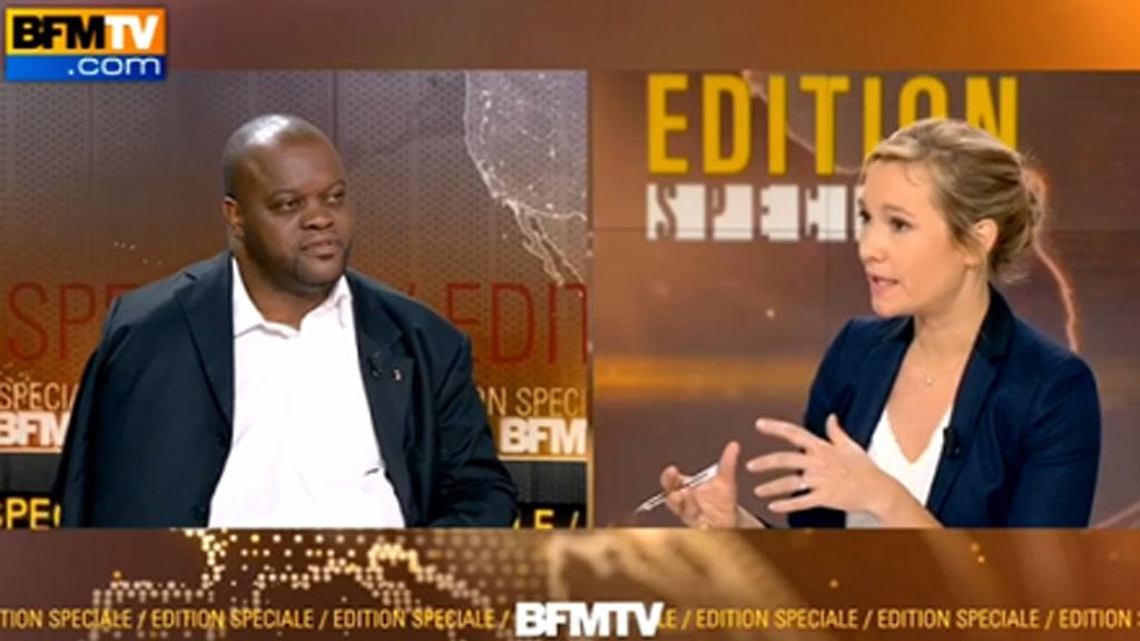 Bley Mokono haastattelussa BFMTV:llä.