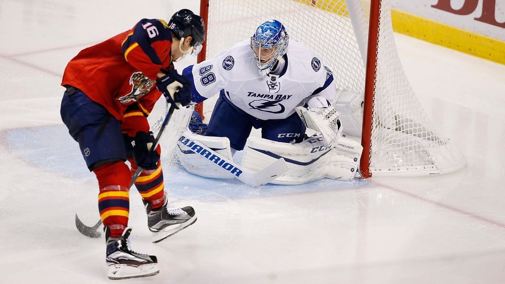 Aleksander Barkov esitteli taituruuttaan paluuottelussaan.
