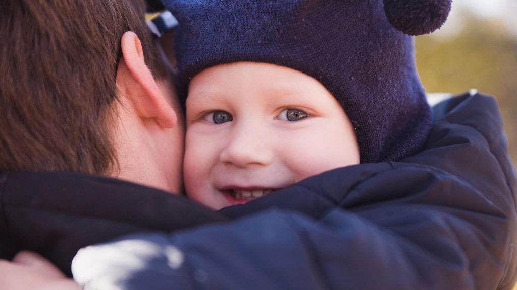 "I love you, daddy!" Kuvituskuva.