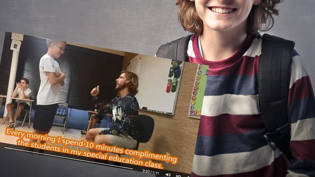 Opettaja aloittaa jokaisen aamun kehumalla oppilaitaan yksitellen: "Sinä olet aivan mahtava oppilas!"