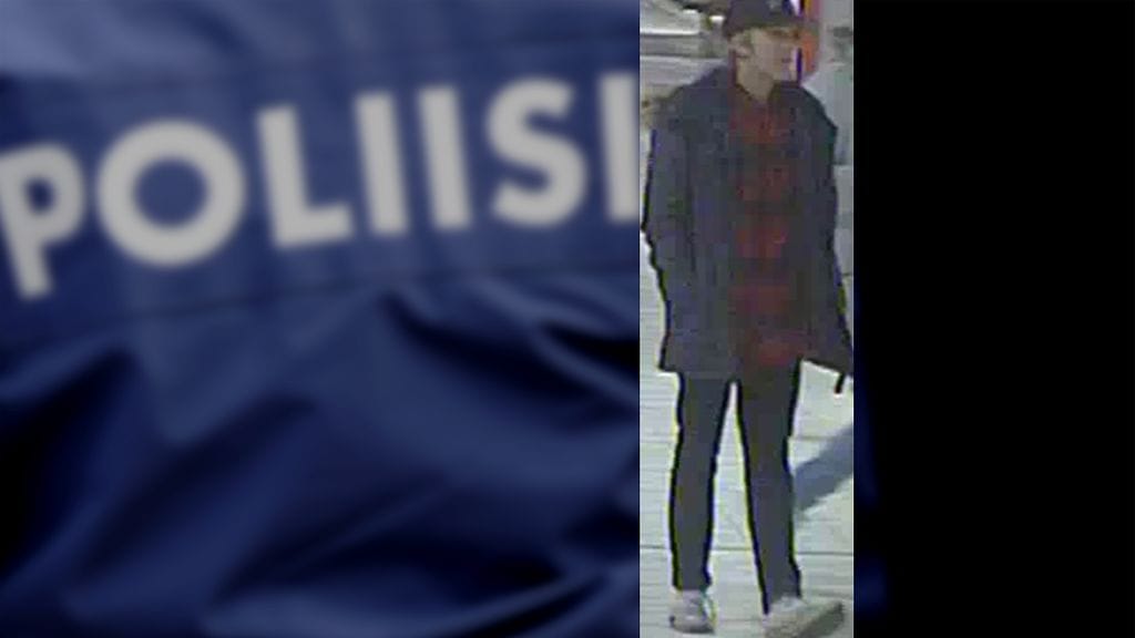 Poliisin valvontakamerakuva törkeästä ryöstöstä epäillystä nuoresta miehestä.