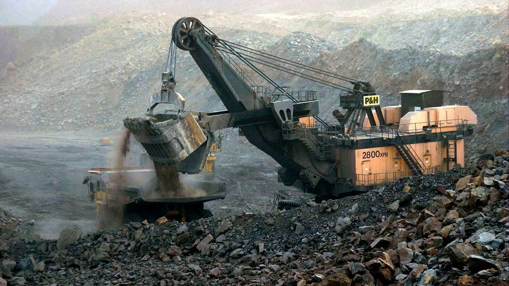 Kaivos Kiinassa. Kuvituskuva.