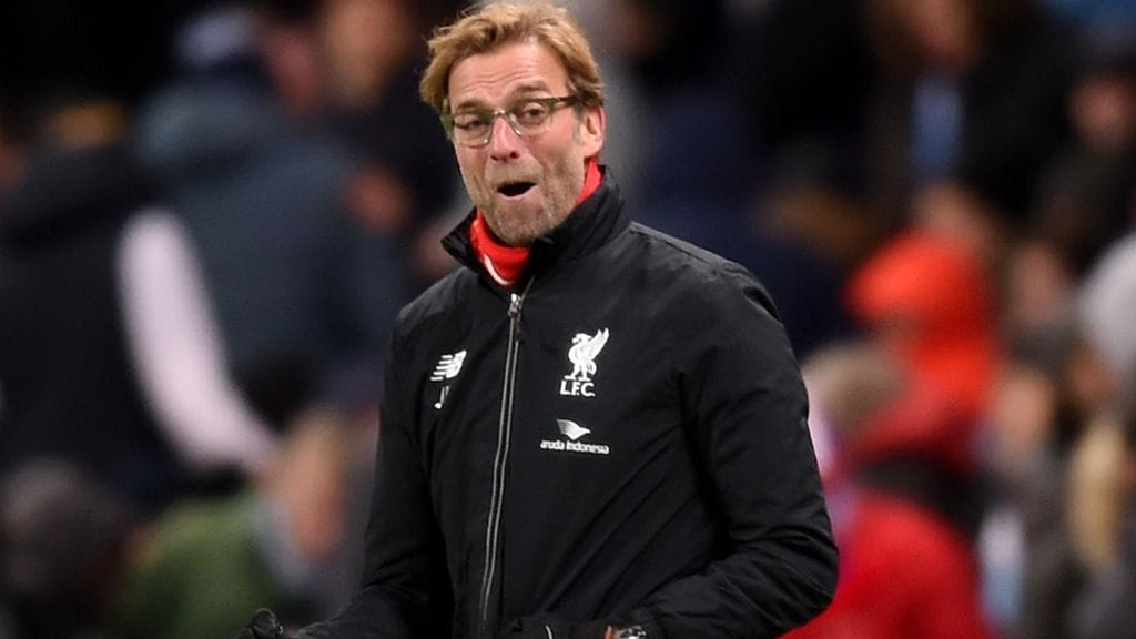 Jürgen Klopp eläytyi täysillä otteluun.
