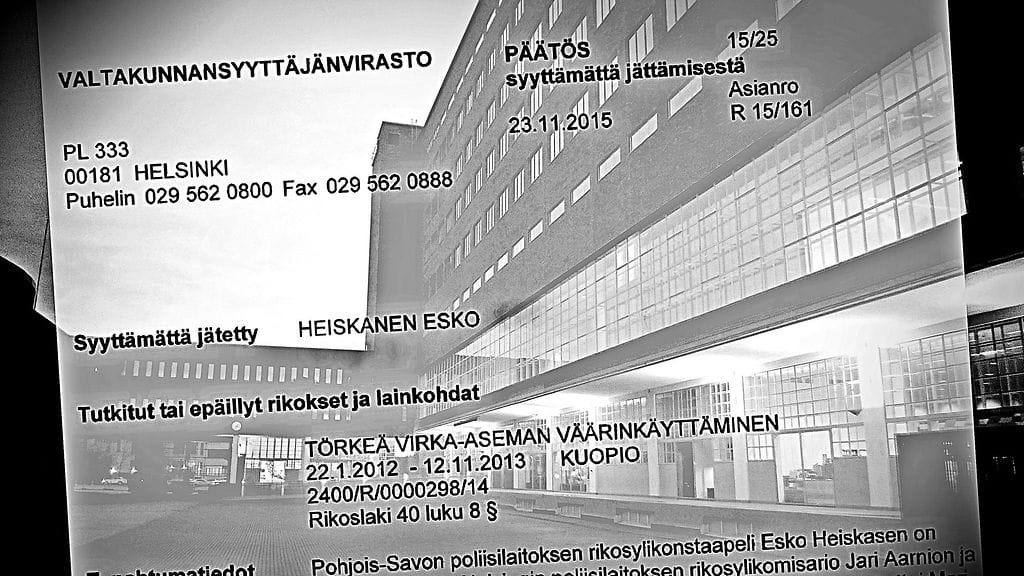 Kuopiolaiset huumepoliisit eivät joudu syytteeseen Aarnio-vyyhdissä.