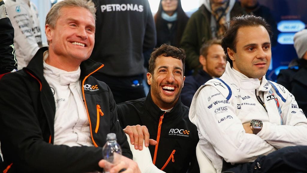 David Coulthard, Daniel Ricciardo ja Felipe Massa viihtyivät ROC:issa.