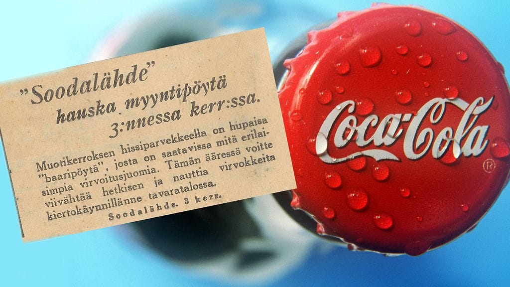 Coca-Colaa myyntiin Suomessa ensimmäisen kerran Soodalähde-kahvilassa Helsingissä.