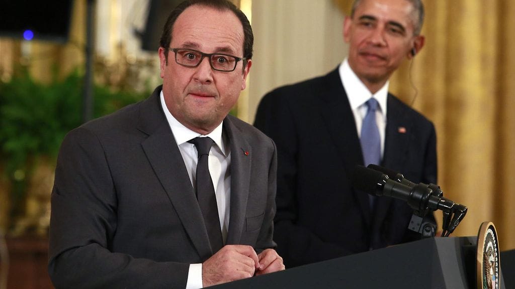 Obama ja Hollande pitivät tiedotustilaisuuden tapaamisensa jälkeen 24.11.2015.