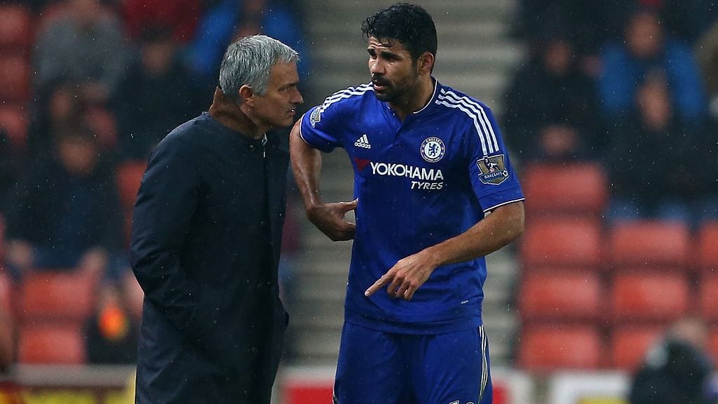Jose Mourinho ja Diego Costa ovat edelleen väleissä keskenään (arkistokuva).