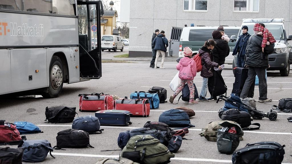 Turvapaikanhakijoita Torniossa 21. lokakuuta 2015.