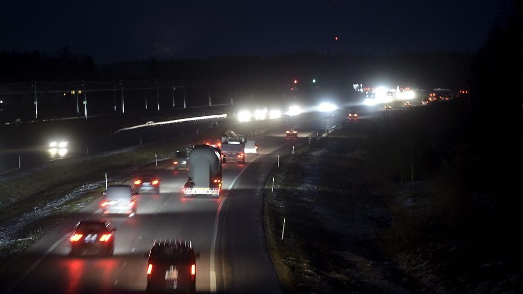 Lahdentietä Järvenpään ja Mäntsälän rajalla 19. joulukuuta 2014.