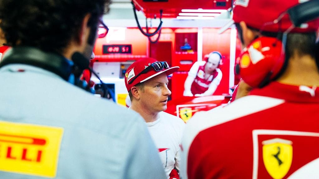 Kimi Räikkönen Abu Dhabissa tiistaina