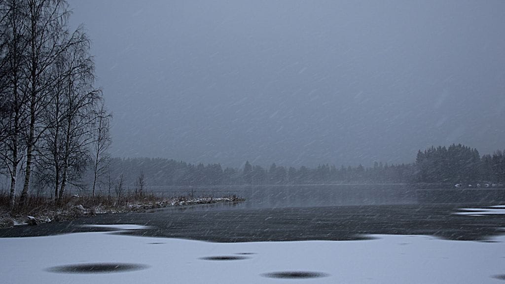 sää talvi lumisade aamu