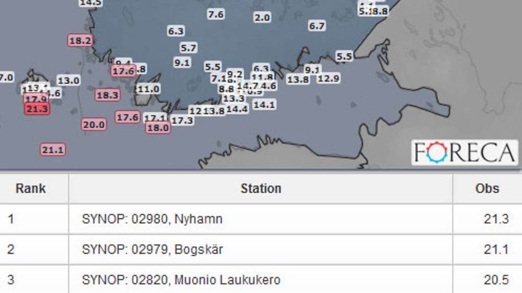 Myrskyraja on ylittynyt pohjoisella Itämerellä.