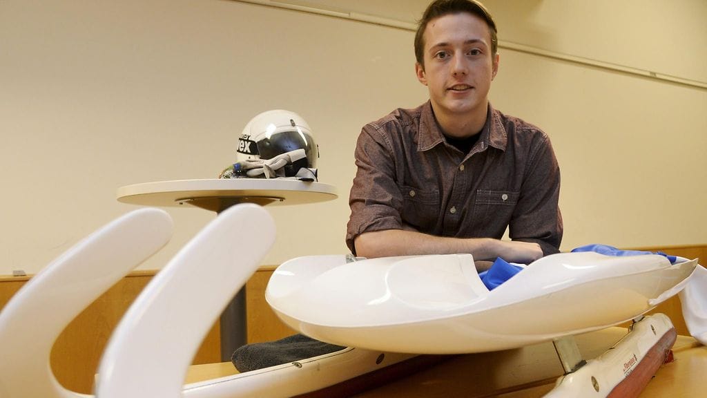 Tristan Jeskanen edustaa Suomea ohjaskelkkailun maailmancupissa (arkistokuva).