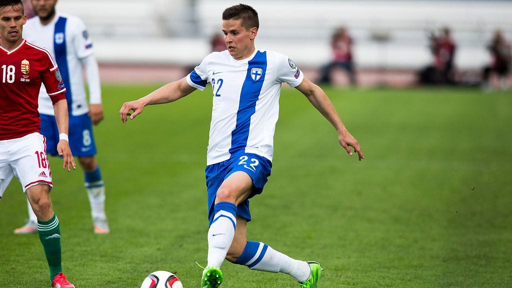 Jukka Raitala Unkari-maaottelussa viime kesäkuussa.