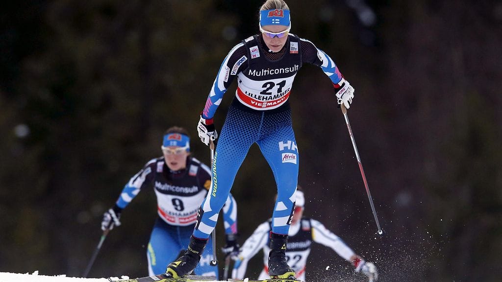 Anne Kyllönen oli lauantaina paras suomalaishiihtäjä Lillehammerin laduilla.