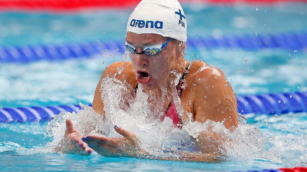 Jenna Laukkanen on voittanut kaksi EM-kultaa lyhyen radan kisoissa.