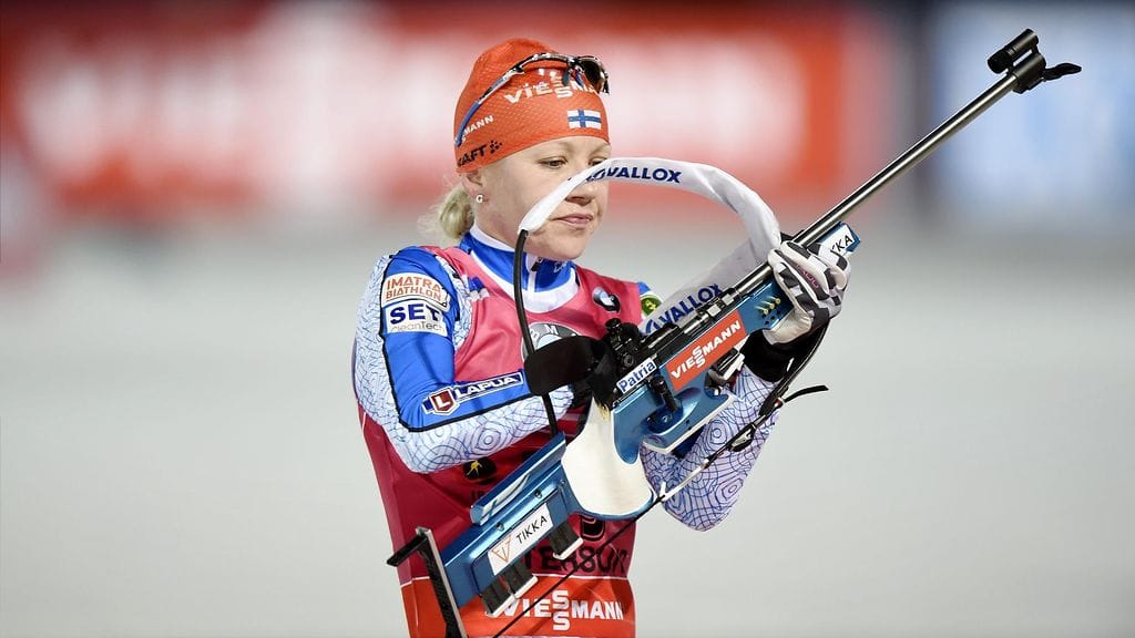 Kaisa Mäkäräinen ampui kaksi sakkoa pystypaikalta.